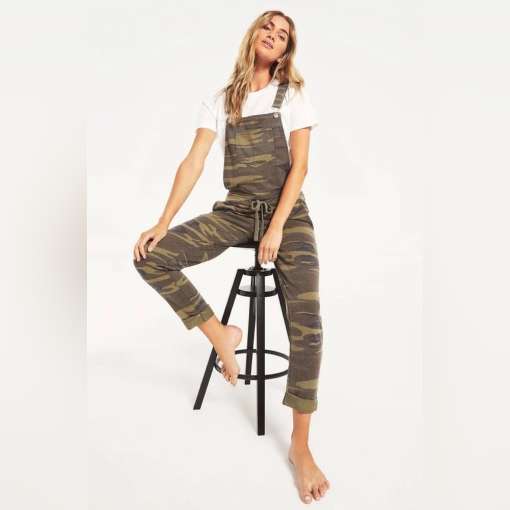 Z Supply Green Camouflage Overalls